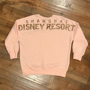 Disney jersey Disney Shanghai Resort Light Pink Crewneck Sweater